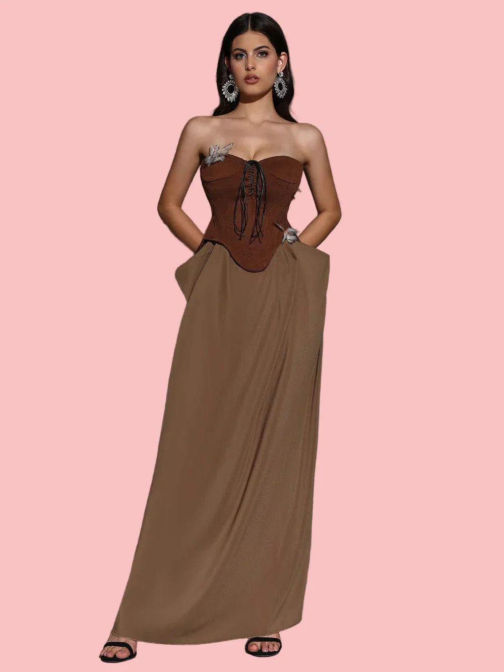 NEXT DAY DELIVERY DORIAN Corset Maxi Set