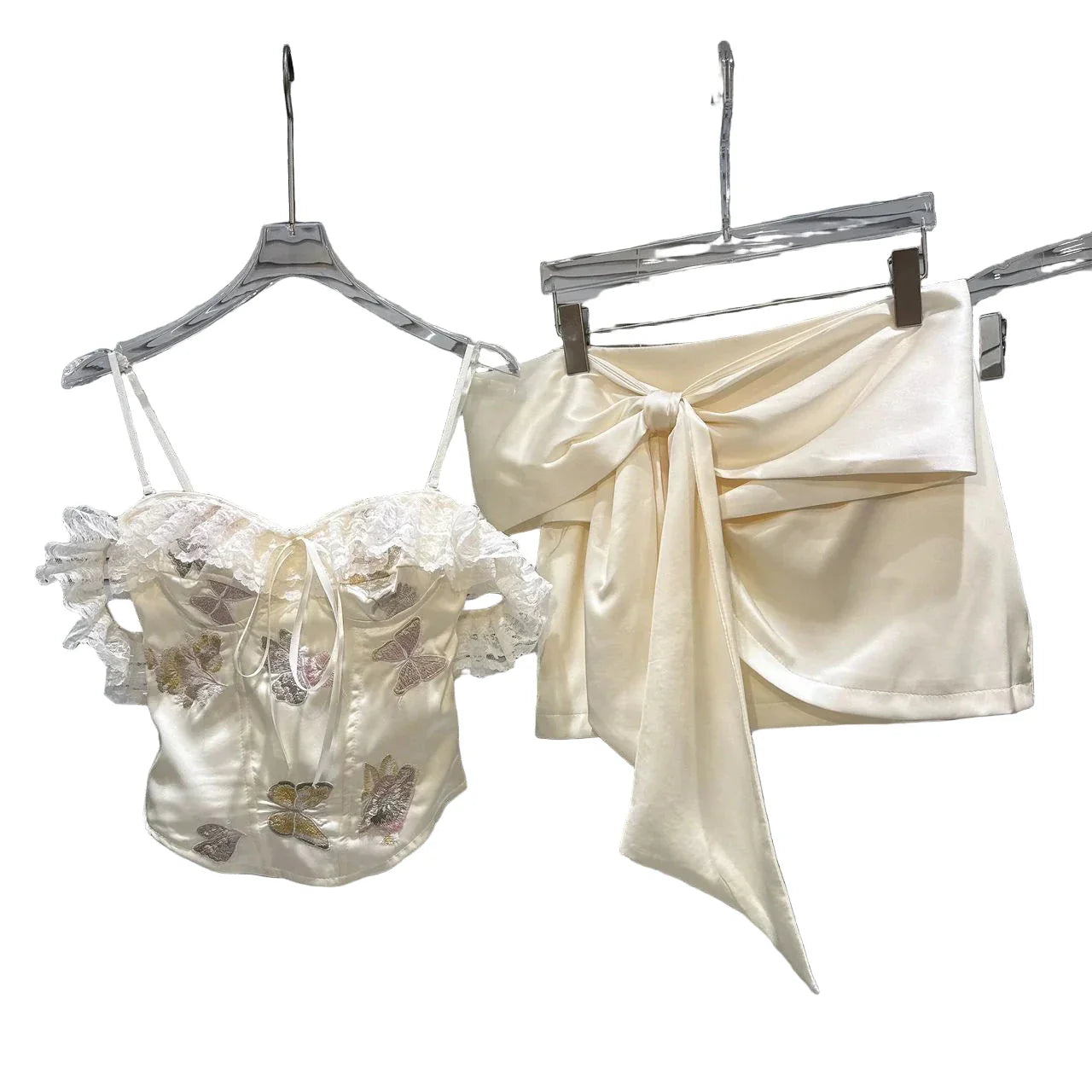 DOROTEA Butterly Corset and Mini Skirt Set