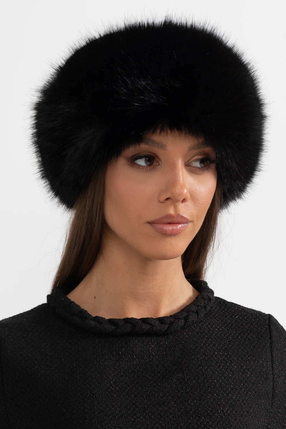 NEXT DAY DELIVERY NANCEY FURRY HAT WITH WIDE BRIM