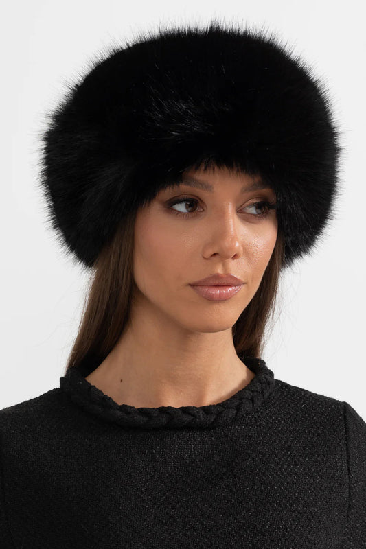 NEXT DAY DELIVERY NANCEY FURRY HAT WITH WIDE BRIM