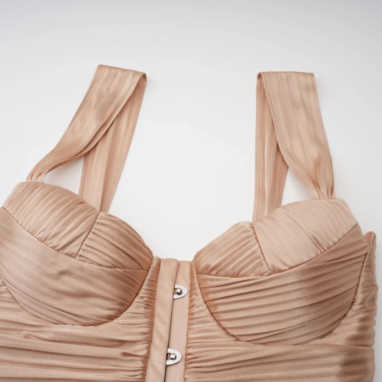 SUNE Pleated Maxi Dress | Elegant Corset Gown