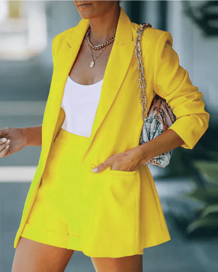 Nella | Women's Blazer and Shorts Set Two Piece Summer Suit