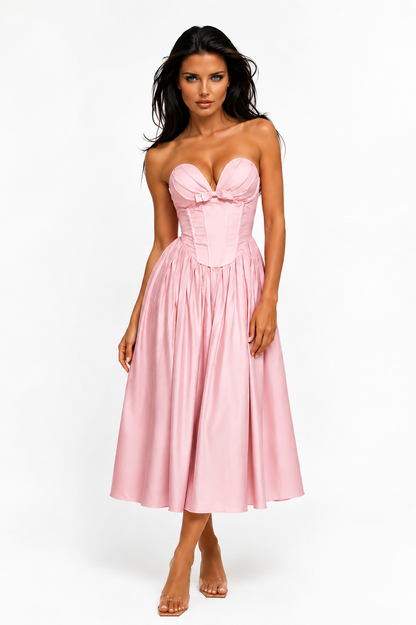 MIREYA LOVE LETTER MIDI DRESS