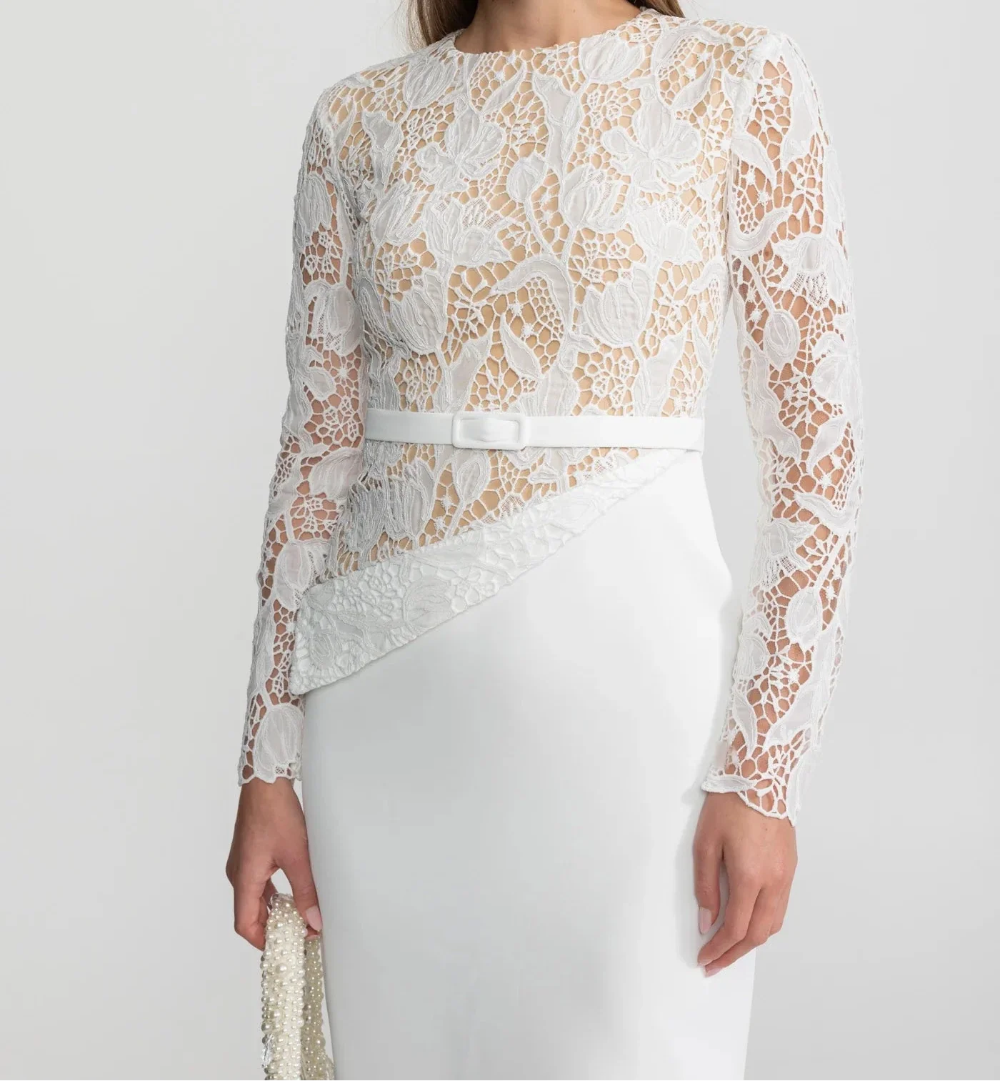 ELA SHEER LACE MINI BODYCON DRESS