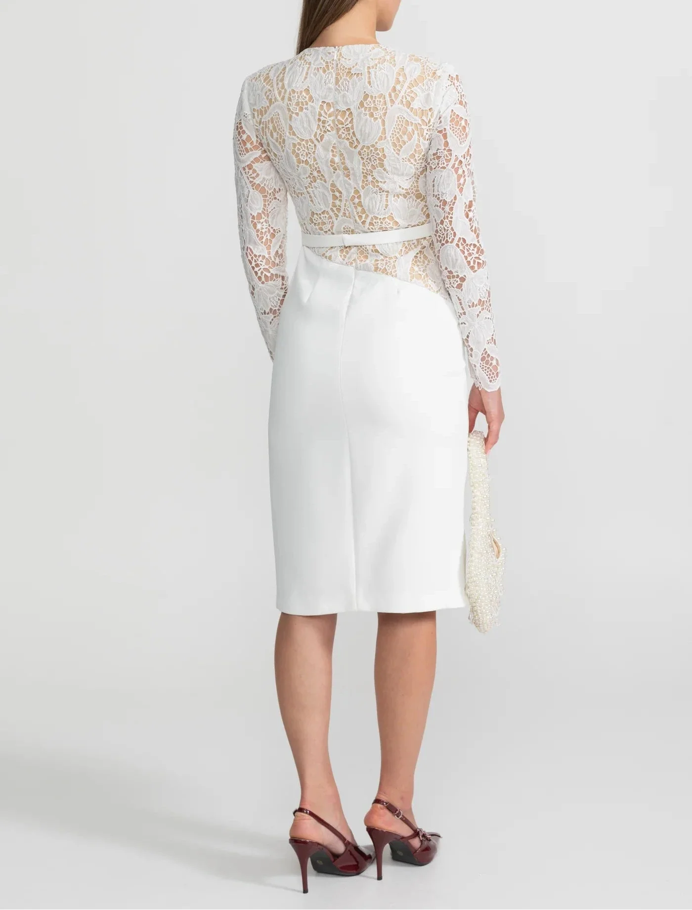 ELA SHEER LACE MINI BODYCON DRESS