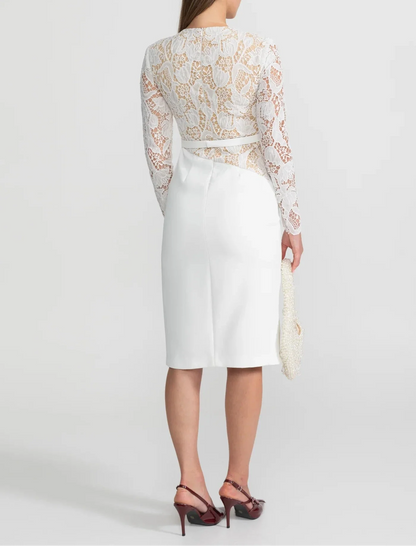ELA SHEER LACE MINI BODYCON DRESS