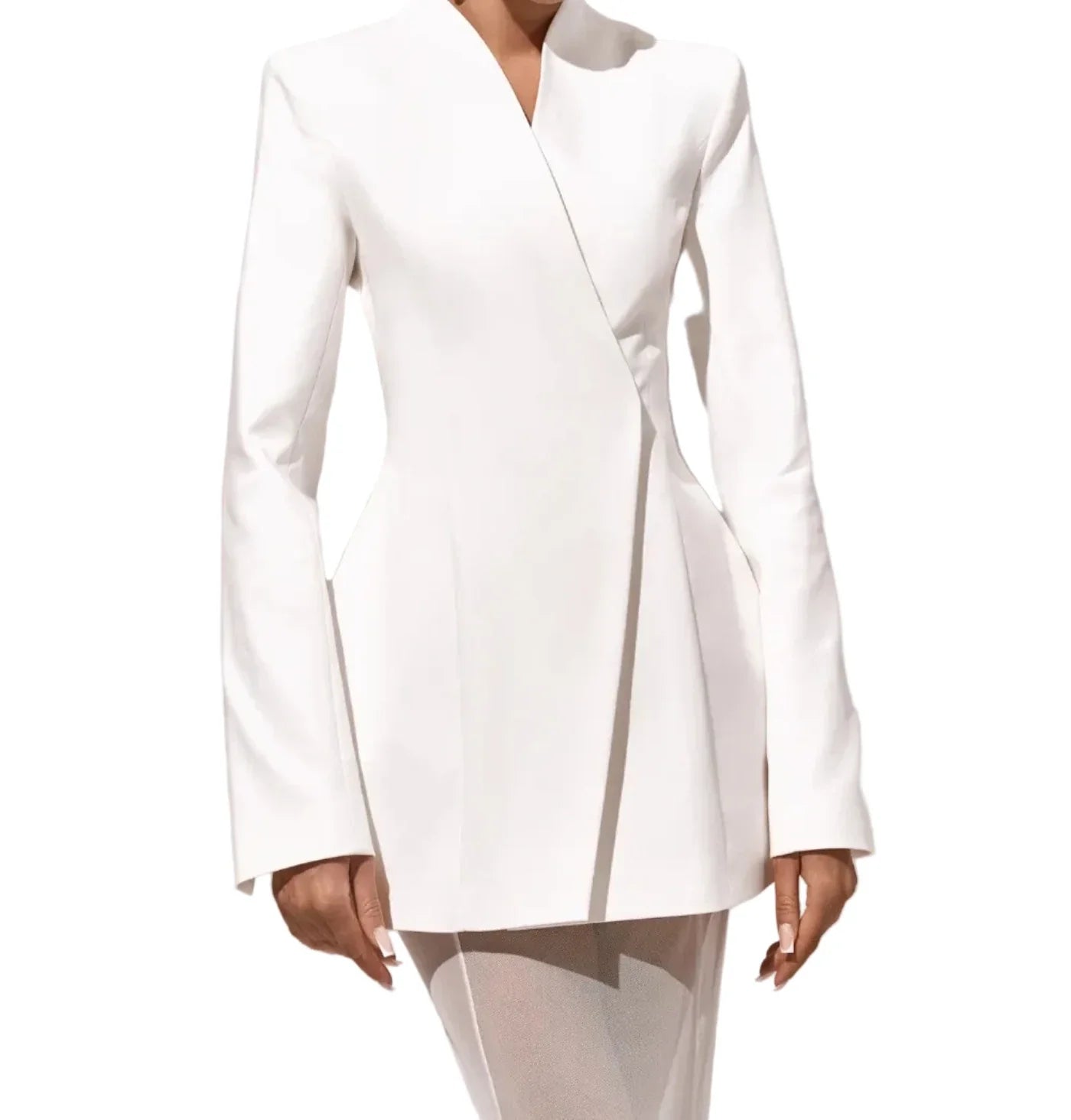 PINKAPPLE DRESSES ERIN Tailored Blazer and Wide-Leg Sheer Pants