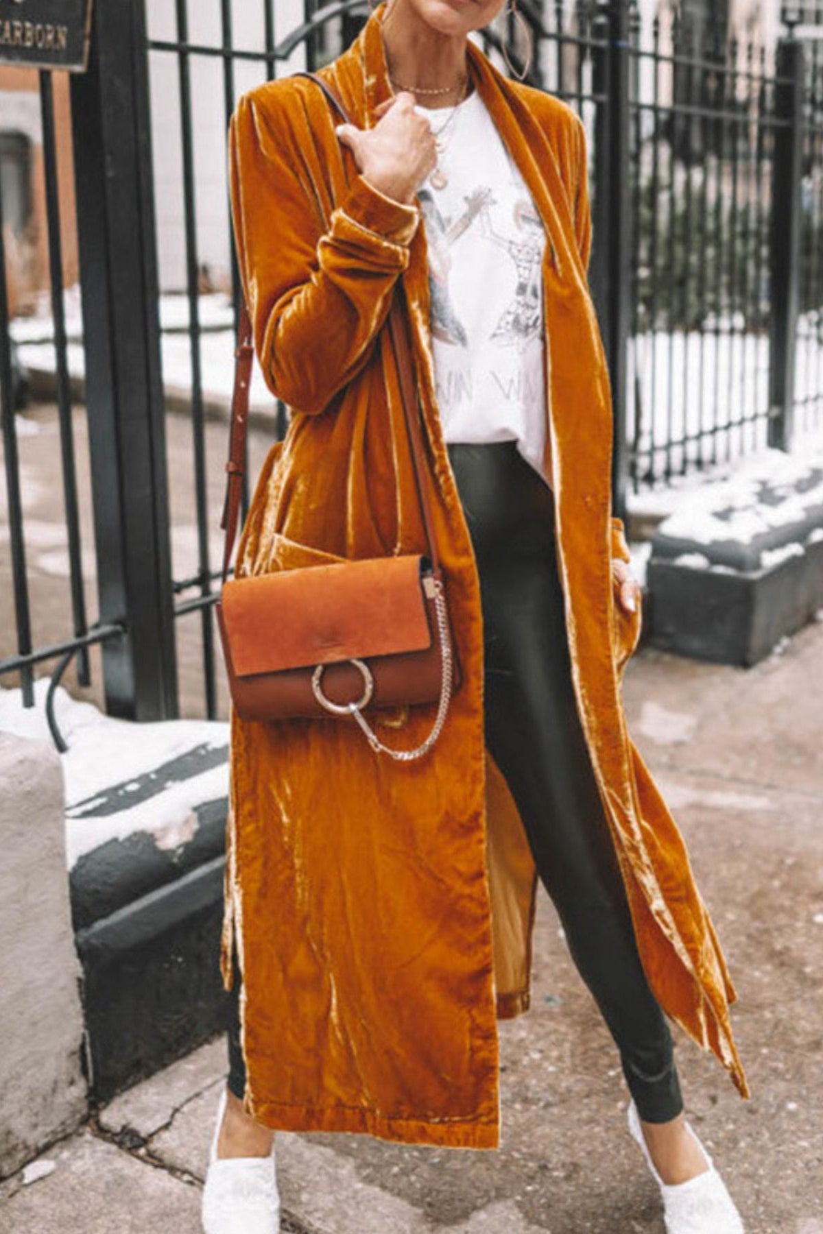 Open Front Long Sleeve Longline Cardigan