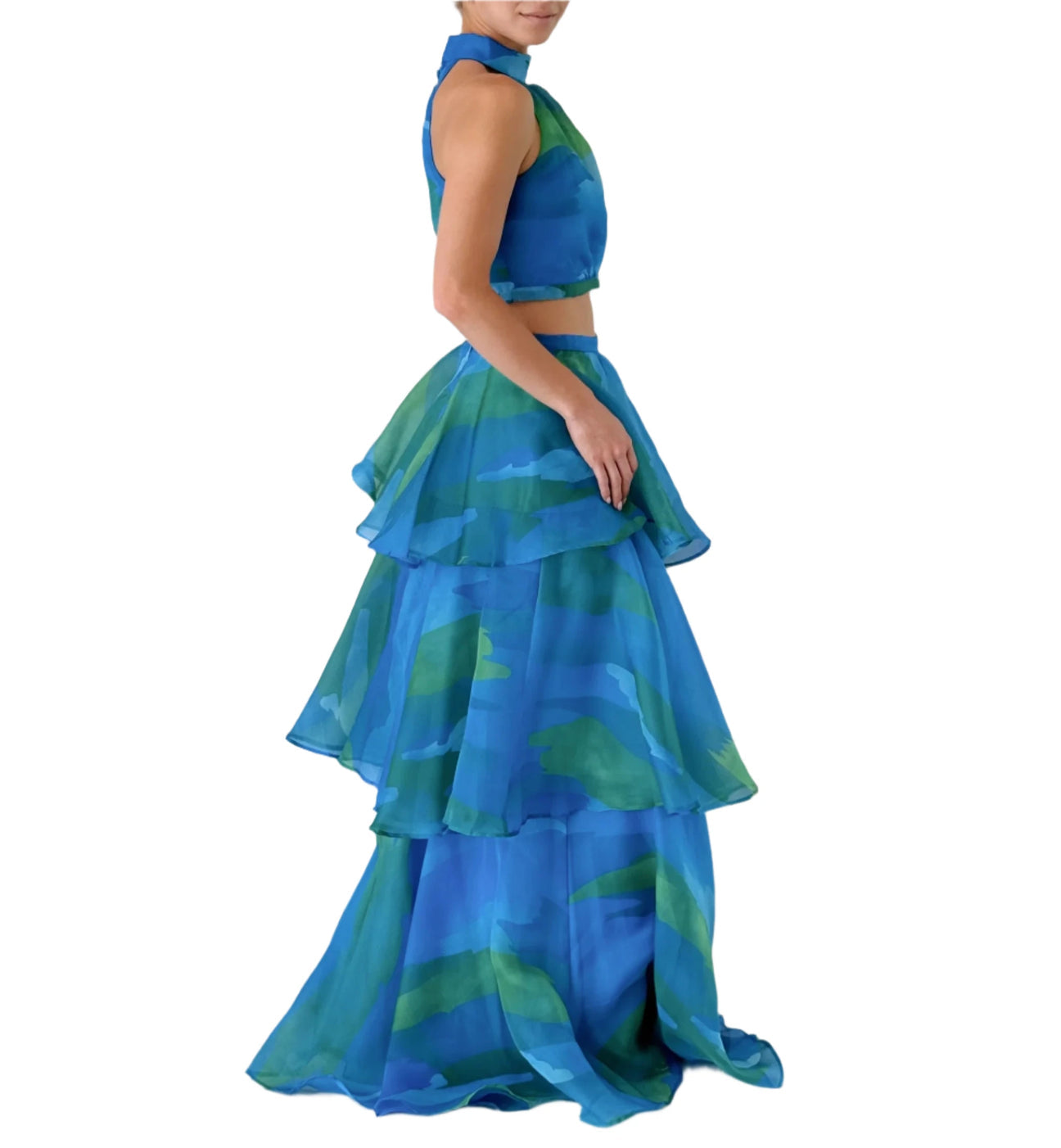 NEXT DAY DELIVERY FAIGA Cut Out Flower Maxi Dress