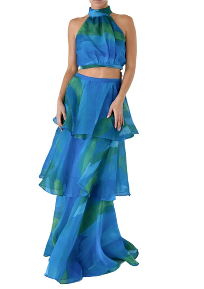 NEXT DAY DELIVERY FAIGA Cut Out Flower Maxi Dress
