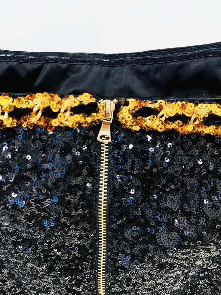 FELISBERTA Strapless Sequins Classic Bodycon Dress