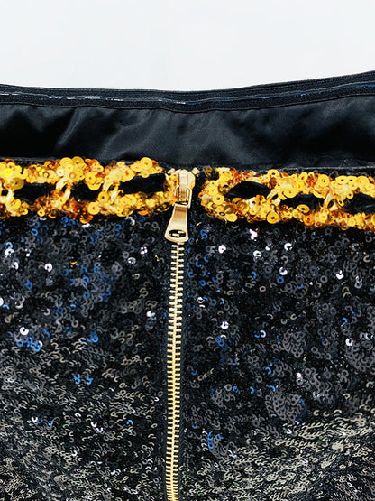 FELISBERTA Strapless Sequins Classic Bodycon Dress
