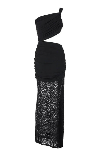 FILIPPA Cut Out Convertible Maxi Dress BLACK