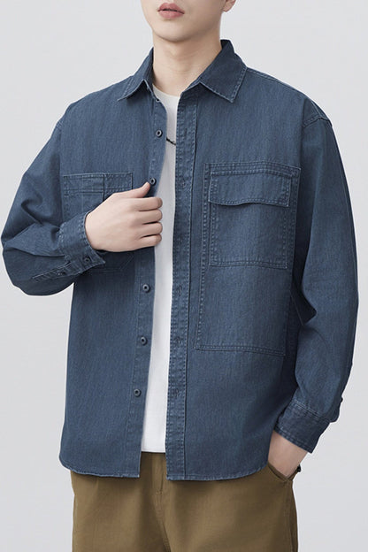 Men's Long Sleeve Denim Shirt