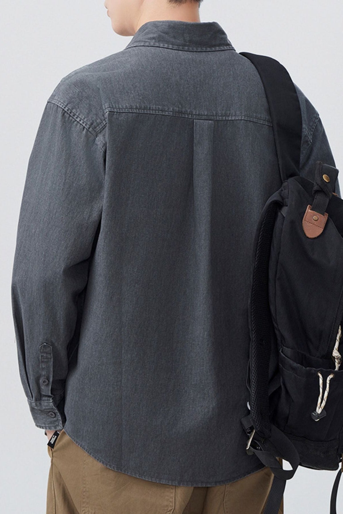 Men's Long Sleeve Denim Shirt