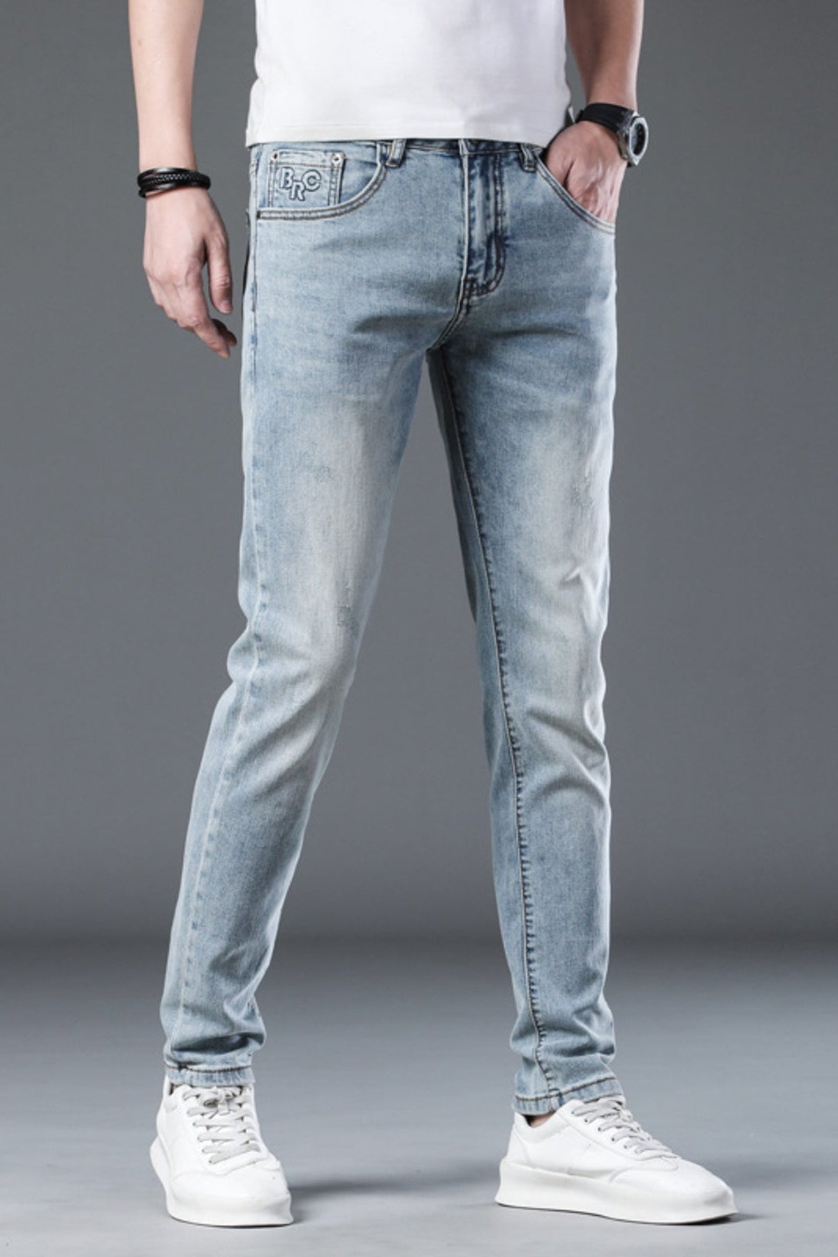 Men's Washed Slim Fit Jeans