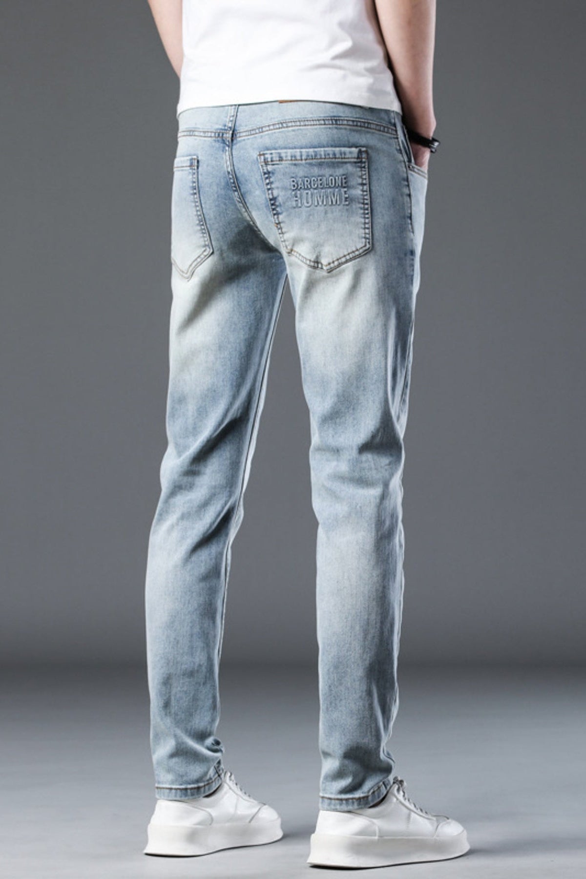 Men's Washed Slim Fit Jeans