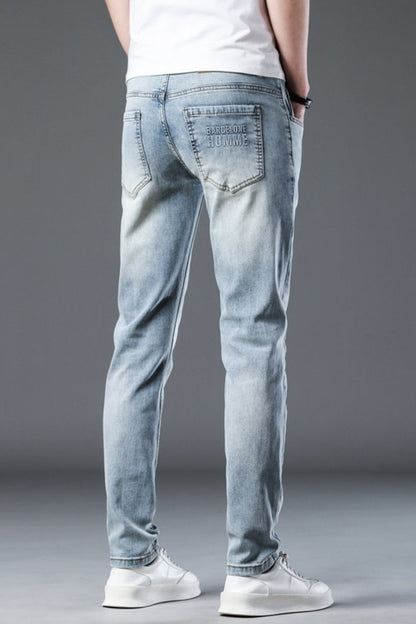 Men's Washed Slim Fit Jeans