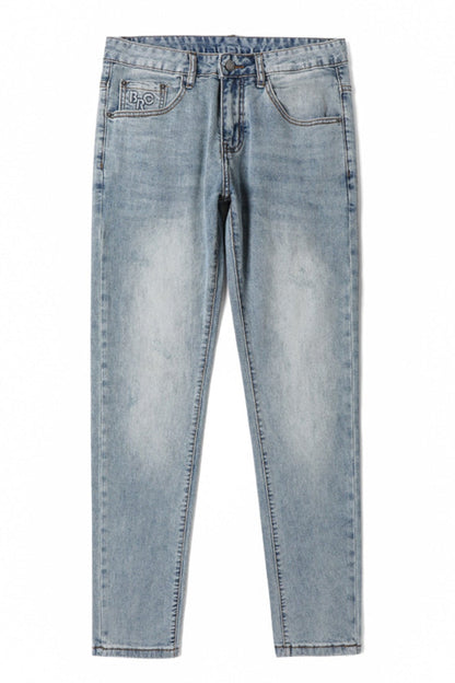 Men's Washed Slim Fit Jeans