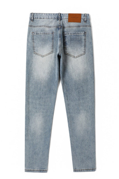 Men's Washed Slim Fit Jeans