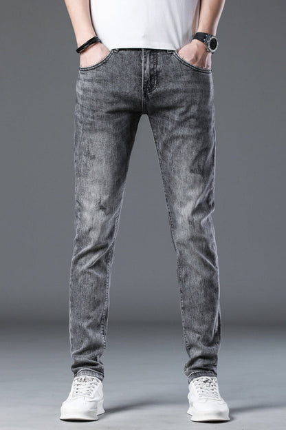 Men's Washed Slim Fit Jeans