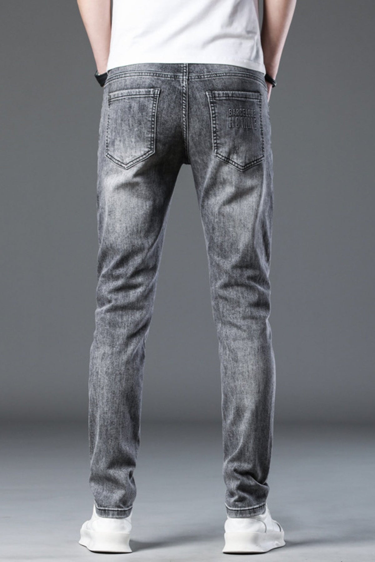 Men's Washed Slim Fit Jeans