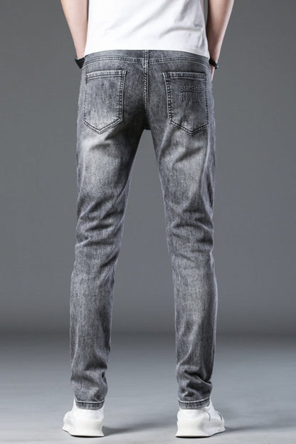Men's Washed Slim Fit Jeans