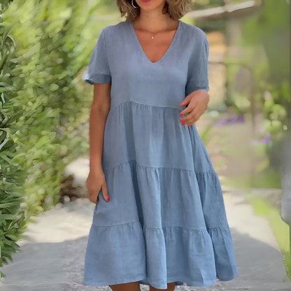 Beatrice | Women's V Neck Tummy Control Flowy Dress