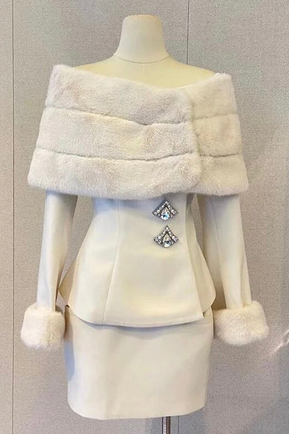 KYANI Luxury Bodycon Set WHITE