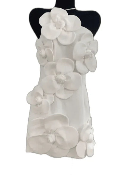 GAURA Flower Mini Bodycon Dress