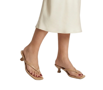 Women Summer Square Toe Heels | Low Heel  | Beach | Vacation