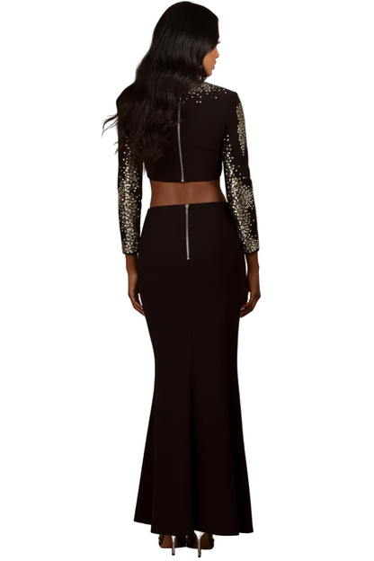 FRAN Long Sleeve Sequins Bodycon Set