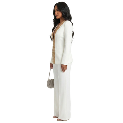 JEKA Gold Applique Bodycon Suit