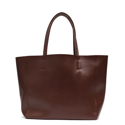 Women Genuine Leather Tote Bag | Large Capacity | Office Purse BROWN