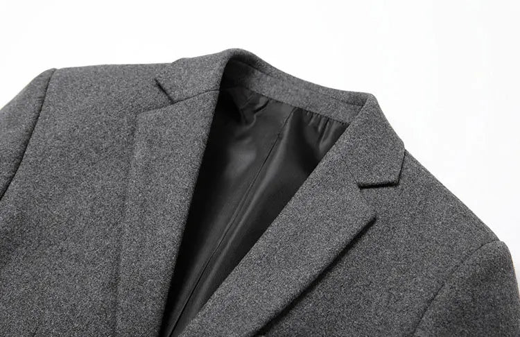Wool Blazer Men | Business Casual Winter Wedding Suit Coat