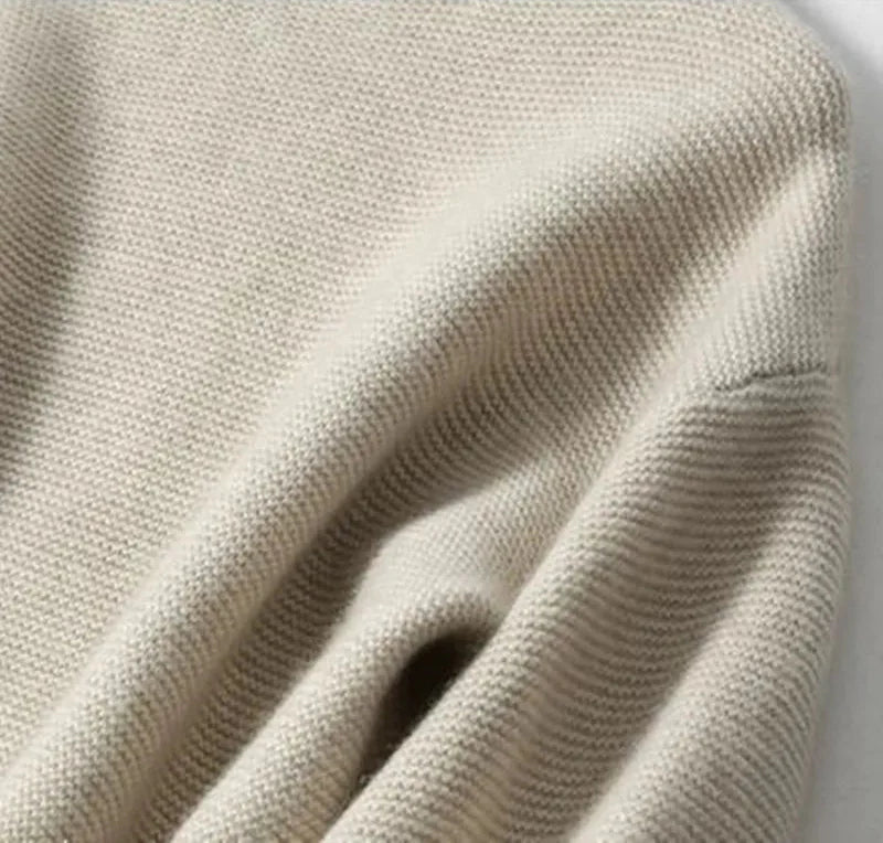Women Cashmere Sweater | High Neck Thick Wool Pullover