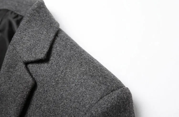 Wool Blazer Men | Business Casual Winter Wedding Suit Coat