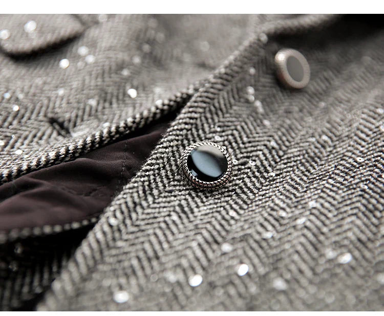 Wool Blend Blazer Women | Vintage Tailored Outerwear