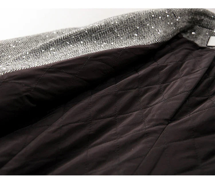 Wool Blend Blazer Women | Vintage Tailored Outerwear