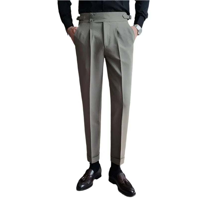 Men High Waisted Vintage Pants | Men Old Money Formal Pants | Formal Office Suit Pants