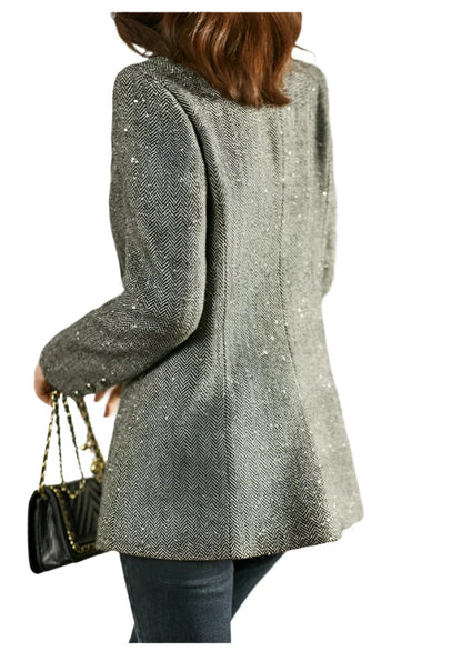 Wool Blend Blazer Women | Vintage Tailored Outerwear