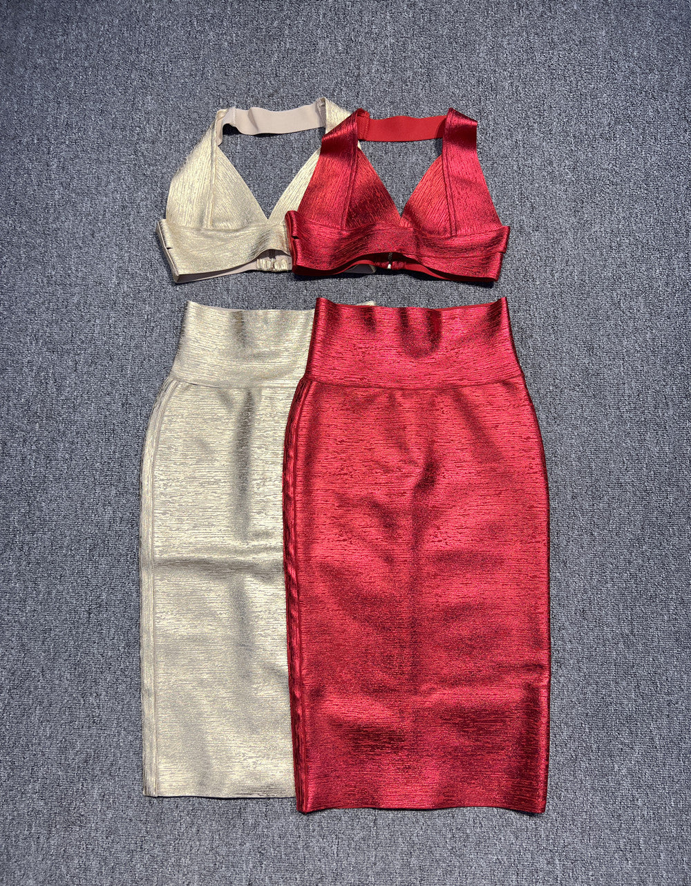 HADLEY Sexy Metallic Bandage Set GOLD