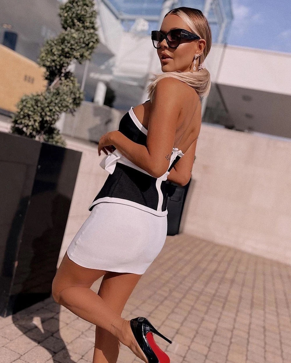 HARIS Strapless Bandage Dress