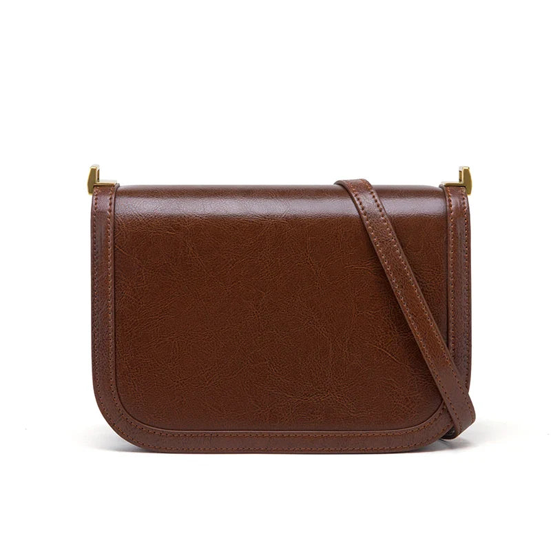 Women Vintage Genuine Leather Flap Bag