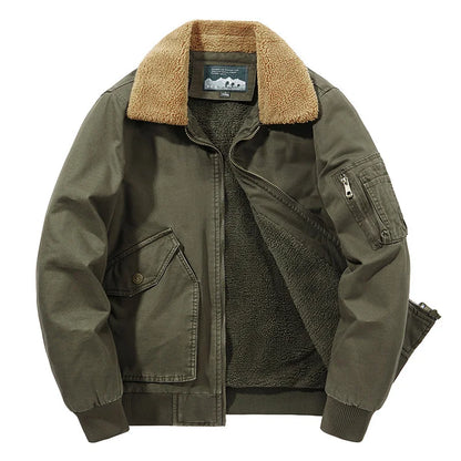 Men Polar Fleece Jacket | Parkas Male Bomber Jacket | Business Outdoor Leisure Jacket Army Green