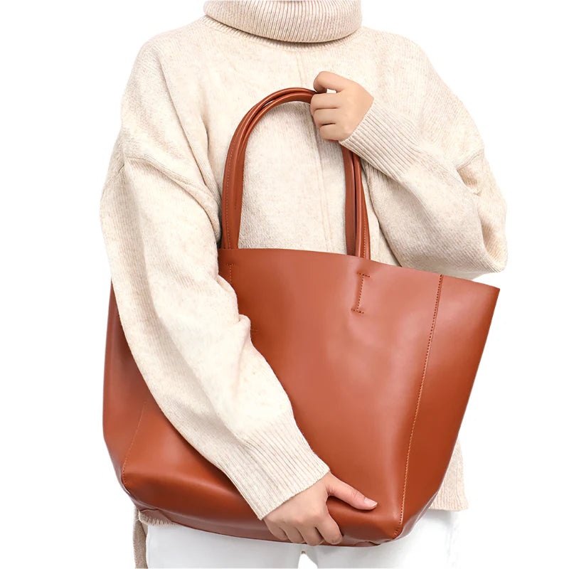Women Genuine Leather Tote Bag | Large Capacity | Office Purse
