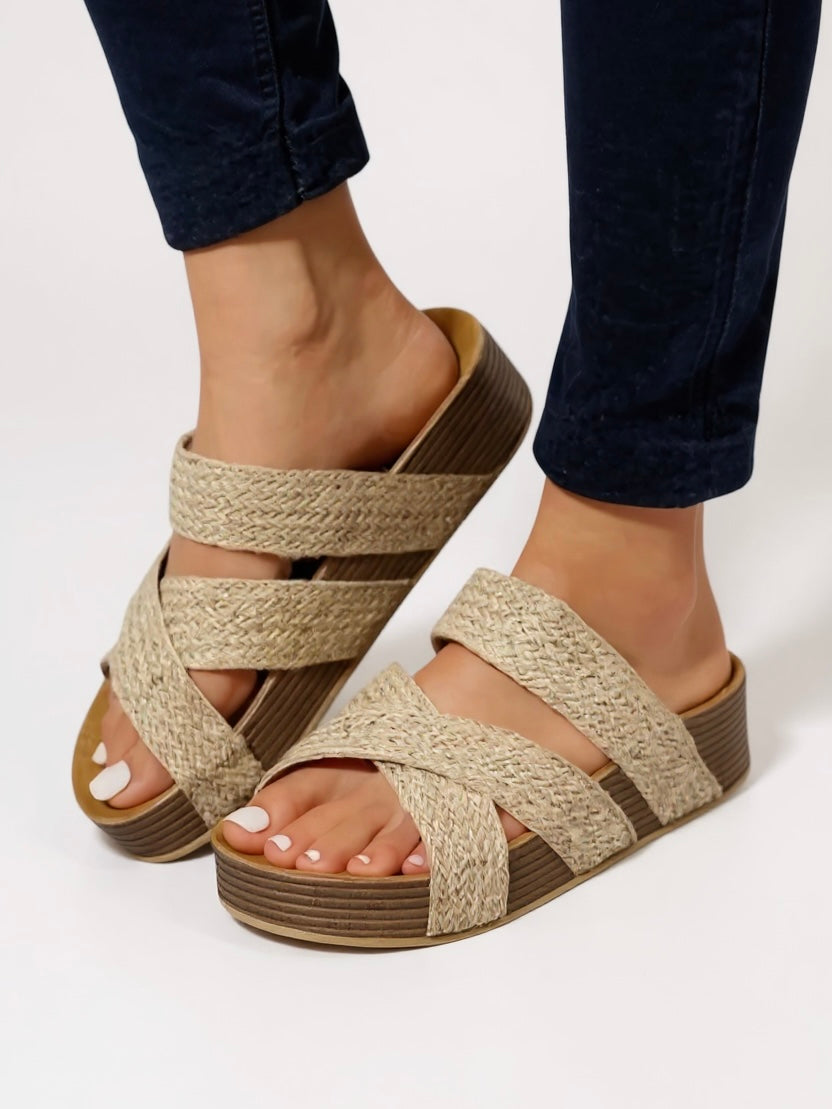 Glade | Women's Woven Platform Cushioned Sandals