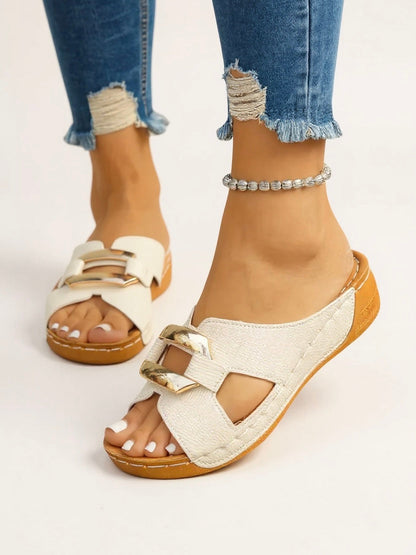 Zinnia | Women's Cushioned Adjustable Buckle Slides
