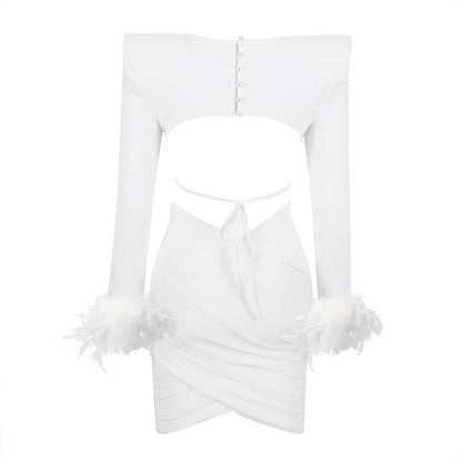 ANGEL Long Sleeve Crop Top Bandage Set
