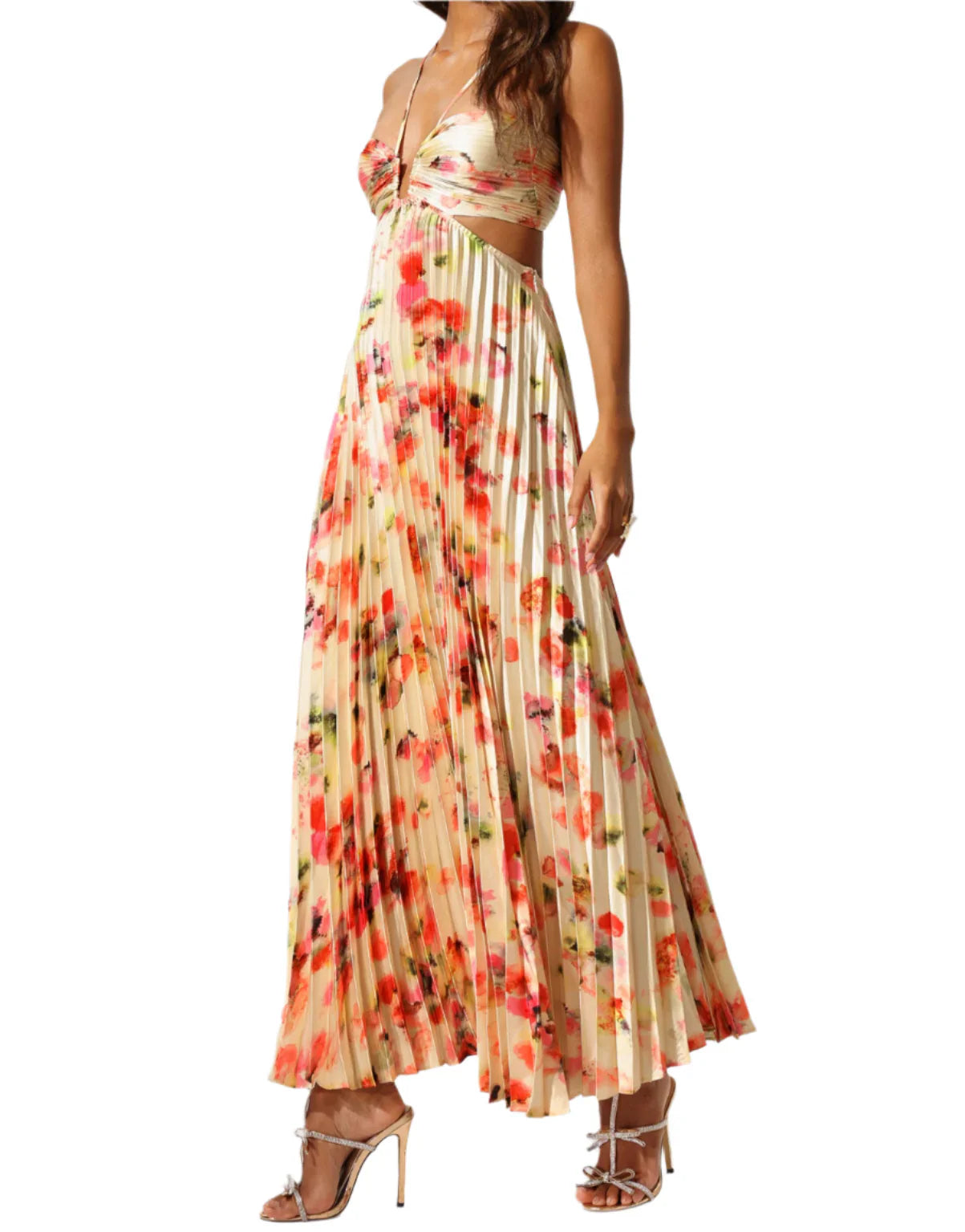 NEXT DAY DELIVERY VENUS Cut Out Flowers Maxi Dress